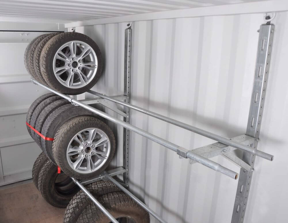Tire storage utilize your sea container space Western Steel & Tube Ltd.